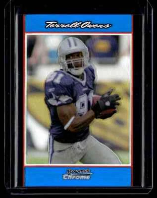 2007 Bowman Chrome Blue Refractors Terrell Owens 062/150 Dallas Cowboys #BC197 - Image 1 of 2