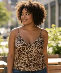 NEU Victoria's Secret luxuriöses Satin-Trägertop Leopardenmuster verstellbare Träger! XXL - Bild 1 von 4