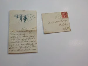 Antigua Carta 1890 Ilustración Niños Webster New Hampshire Melrose Cubierta  - Imagen 1 de 2