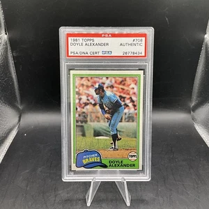 1981 Topps Doyle Alexander Signed Auto PSA DNA Braves Autograph Rare - Picture 1 of 2