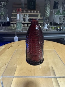 5126 Vintage 1971 Wheaton Rubinrot Mini Glasflasche Old Docs Cure Maiskolben Design - Bild 1 von 8