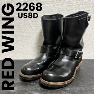 Red Wing Boots 2268 Engineer Boots US:8D Leder schwarz 043692d - Bild 1 von 24