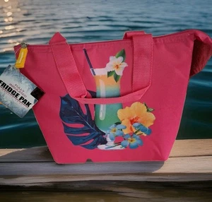 Fridge Pak Thermo Kühlbox Grafik Brotzeittasche Tropical Pink Getränk - Bild 1 von 5