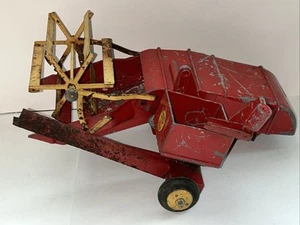 Vintage Ruehl Toys Massey Harris Red Clipper Combine Farm Equipment Needs Love - Picture 1 of 15