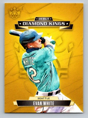 2021 Panini Diamond Kings #DDK-SM Evan White Debut Seattle Mariners - Image 1 of 2