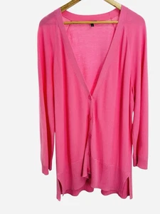 Talbots Damen 2X Rosa Long Strickjacke Pullover Knopfleiste Übergröße - Bild 1 von 7