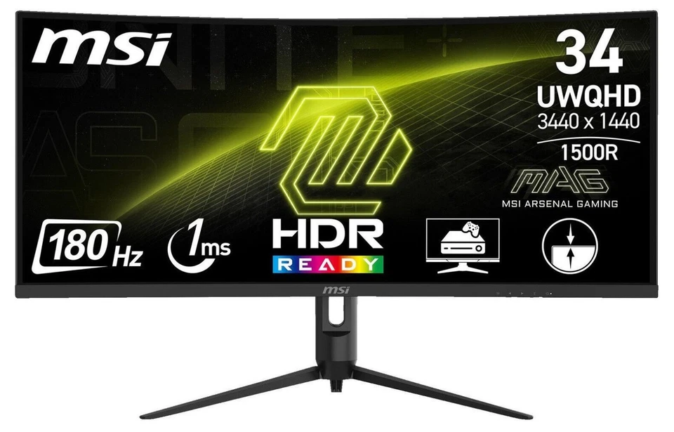 MSI MAG 342CQR E2 34" Gaming Monitor 180Hz 3440x1440 UWQHD (9S6-3DB64H-069)