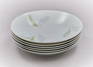 6x Rosenthal Suppenteller Form 2000 Raymond Loewy Bunte Blätter 1954 Top - Bild 1 von 12