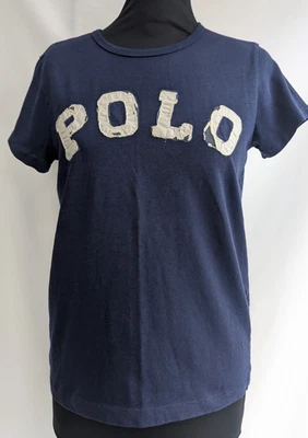 Polo Ralph Lauren Azul Marino Cuello Redondo Manga Corta Algodón Logo Camiseta Mujer M Foto 1 de 4