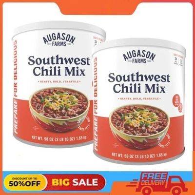 2Pack Augason Farms Southwest Chili Certified Gluten Free Emergency Food Storage