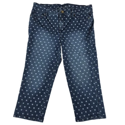 Gloria Vanderbilt Jeans Womens 6P Amanda Jordyn Polka Dot Cropped Petite Pants - Image 1 of 4