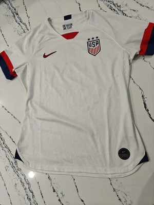 Nike USA Soccer Jersey Women Large White Dri-Fit One Nation One Team USMNT - Image 1 of 4