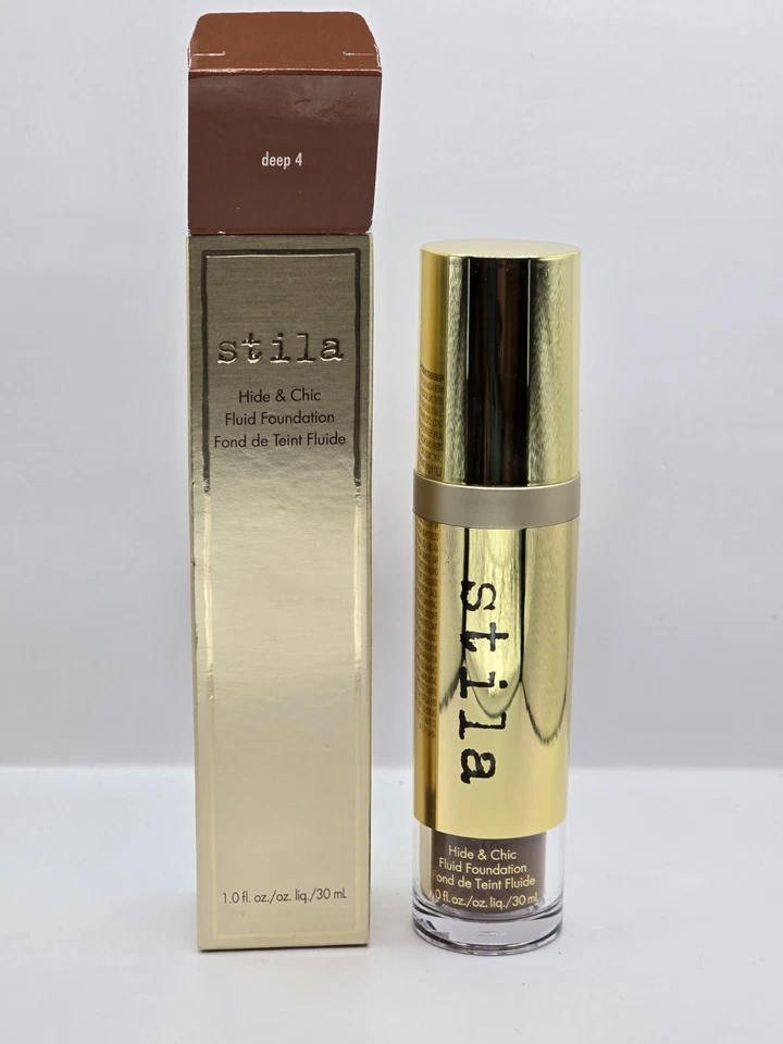Stila Hide & Chic Fluid Foundation Deep 4 1.0oz/30ml New With Box - Image 1 of 1