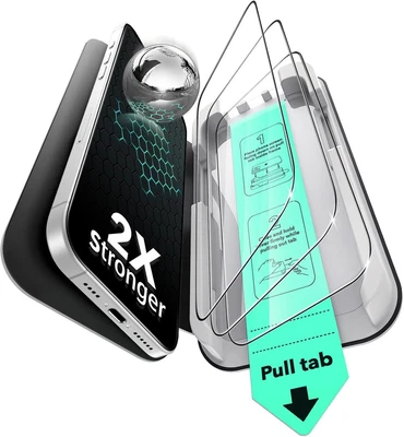 ESR 3 Pack for iPhone 16 Pro Max Screen Protector, Military Grade...  - Image 1 of 4