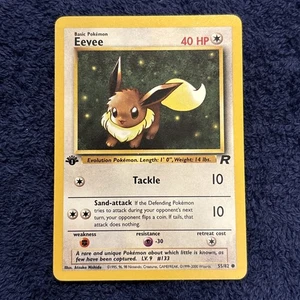 Eevee - 1ª Edición Team Rocket 55/82 Común No Holo Pokemon Juego de Cartas Coleccionables Casi Nuevo - Imagen 1 de 2