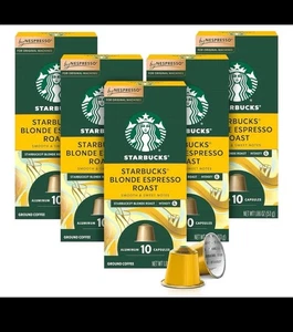 Starbucks Nespresso Original Blonde Roast Espresso 50 Count Pods. - Picture 1 of 1