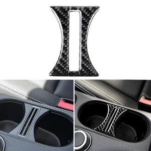 1X Carbon Fiber Water Cup Holder sticker For Mercedes-Benz A Class 13-18 CLA GLA - Picture 1 of 7