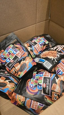 Tostadas de canela crujientes sabor tocino desayuno cereal hormona etiqueta negra 6 oz Foto 1 de 3