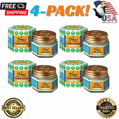 4x Tiger Balm (White) Super Strength Pain Relief Ointment 21ml. (100% Original) - Image 1 of 4