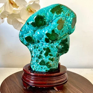 8.62LB Natural polyophthalmic Silicon malachite crystal gloss mineral specimen - Picture 1 of 15