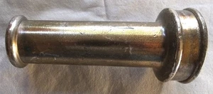 Vintage gebrauchte markenlose GLATTE BOHRUNG MESSING FEUERWEHR FEUERWEHR SCHLAUCHTÜLLE - Bild 1 von 8