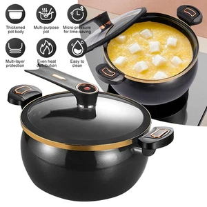 Padella antiaderente per salse rivestita in ceramica nera pentola per crock twist micro pentola a pressione  - Foto 1 di 12