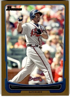 2012 Bowman #44 Michael Bourn Gold - Image 1 of 2