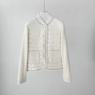 Brunello Cucinelli Mujer Nueva Plumón de Ganso Cachemira Cuello Alto Chaqueta Cálida Foto 1 de 4