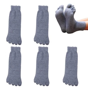 5 Paar modische Herren Socken Baumwolle Mittelschlauch Fünf Finger Socken Zehensocken - Bild 1 von 11
