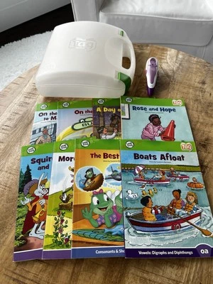 Leapfrog Tag Book Pen Lot Of 8 Books & Case Learning Reading - Image 1 of 4