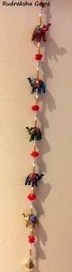 Indischer Elefant Wandbehang Mobile Glückselefanten Türbehang Handarbeit Charms - Bild 1 von 2