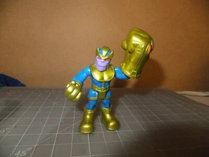 Playskool Marvel Super Hero Adventures POWER UP! THANOS figure w/Infinity Glove - Picture 1 of 3
