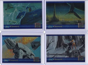 1994 Topps Finest Star Wars Galaxy Magazine Promo Trading Card Set SWGM1-SWGM4 - Bild 1 von 2