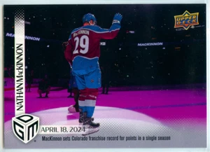 2023-24 UD GAME DATED MOMENTS /599 #93 NATHAN MACKINNON MINT RAW (TL-7479) - Imagen 1 de 4