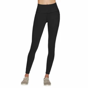 Sketchers Damen High Waist Leggings Größe Meduim Einfarbig Schwarz - Bild 1 von 8