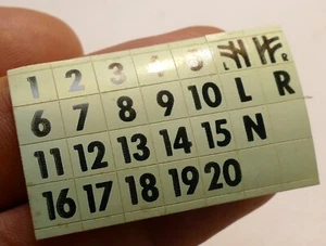 HO Scale atlas Decals, Block Number Decal Stickers for Train track - Picture 1 of 4