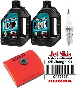 Honda CRF230F 230F Premium Oil Change Tune Up Kit Uni Air Filter NGK Spark Plug - Picture 1 of 6