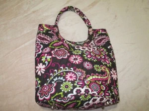 Bella Taylor Quilted Handbag Tote Floral Paisley Brown with Pink Fushia Green - Picture 1 of 12