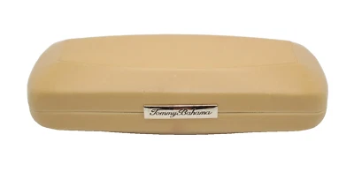 Estuche para gafas Tommy Bahama almeja dura con apertura a presión forro suave color camel Foto 1 de 4