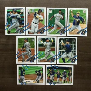 2021 Topps Full Milwaukee Brewers Team Set Hader Braun Yelich Mario Felicano 30 - Imagen 1 de 3