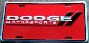 DODGE MOTORSPORTS EMBOSSED METAL NOVELTY LICENSE PLATE TAG - Picture 1 of 1
