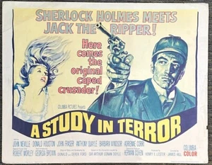 Uno studio nel terrore 1966 Sherlock Holmes Jack Ripper locandina film 22x28 originale  - Foto 1 di 1