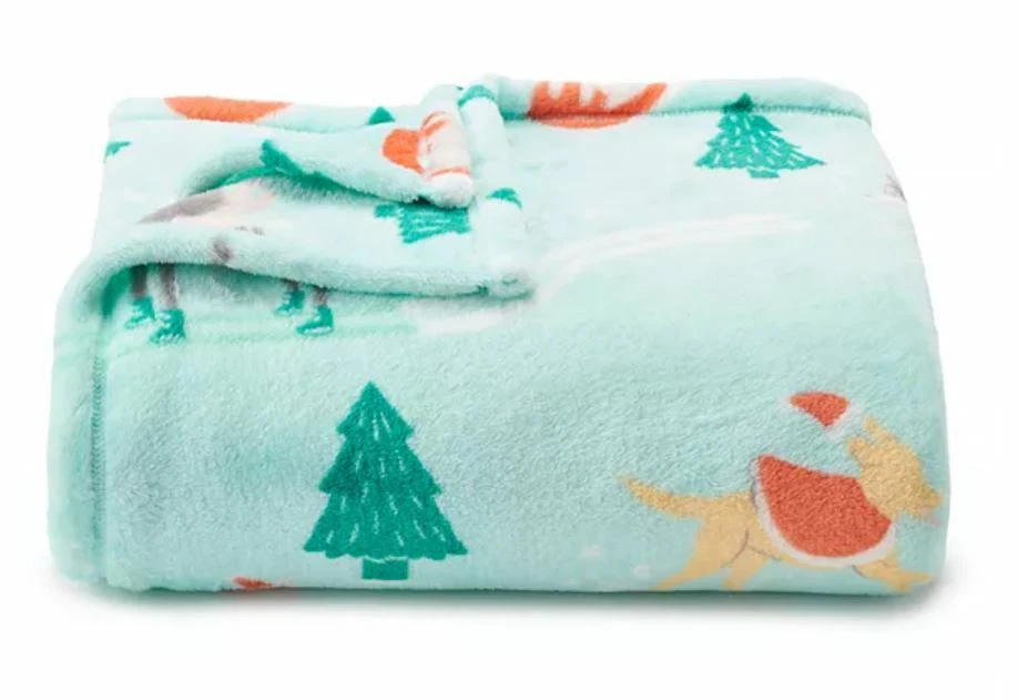 NEW Holidays SNOW DOGS Throw Blanket Fluffy Oversize Super Soft 60x72 GIFTS - Image 1 of 1