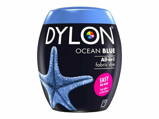 DYLON Washing Machine Fabric Dye Pod for Clothes & Soft Furnishings 350g – Ocean Blue