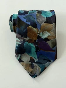 Magnum Neck Tie 3.5" Wide 60.5" Long Multicolor Floral Print Made In USA - Picture 1 of 5