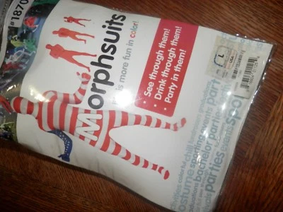 Traje Morph rojo, blanco y azul, talla grande, usado, buen estado Foto 1 de 2