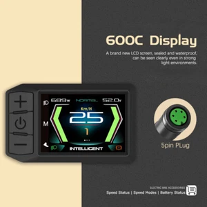 Ebike 600C LCD Display Bluetooth Navigation Mehrsprachiger Computer 9 PAS - Bild 1 von 17