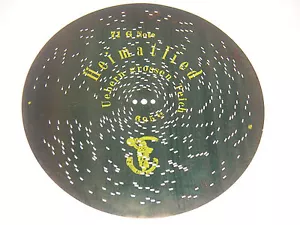 Heimatlied Polyphon Blechplatte 24,6cm Spieluhr 71G Note music box disc 9 5/8" - Bild 1 von 1