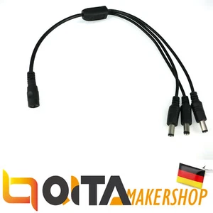 QITA DC 5,5 x 2,1mm Y Verteilerkabel Stecker Buchse LED 5,5x2,1mm DC Kabel