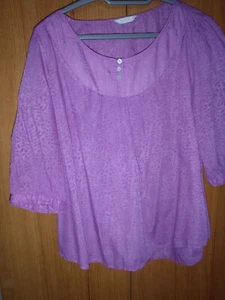 Damen Bluse M&S Rosa 3/4 Arm Baumwolle Gr. 12 - Bild 1 von 3